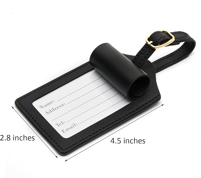 Luggage Tag PU Leather for Suitcase Baggage Handbag Travel Bag Label Suitcase - Image 2