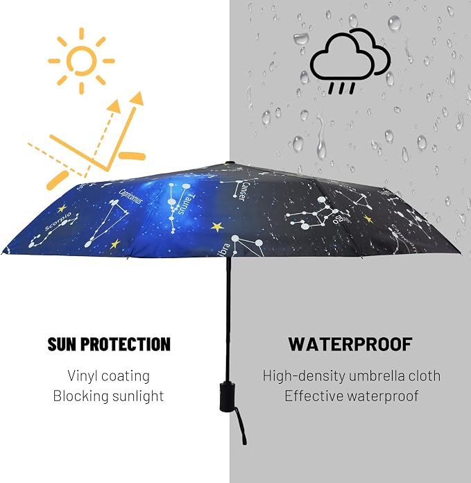 SY COMPACT Travel Umbrella Windproof Automatic Umbrellas Small Compact UV Sun - Image 6