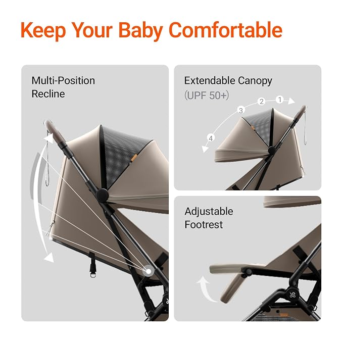 Lightweight Baby Travel Stroller - Image 7