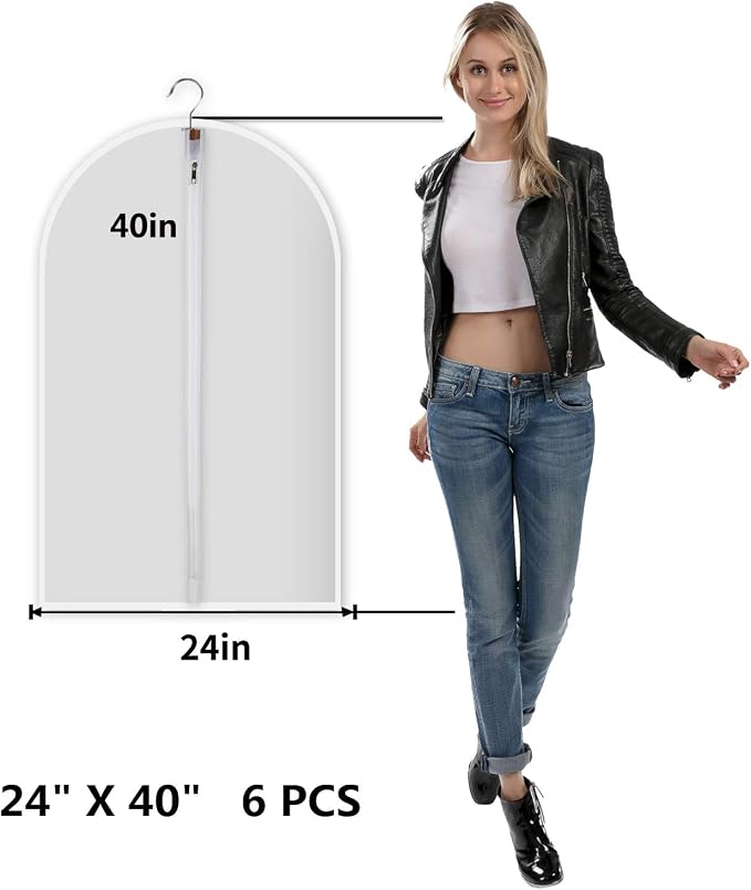 Garment Bags for Hanging Clothes, 6 Pack - Image 2