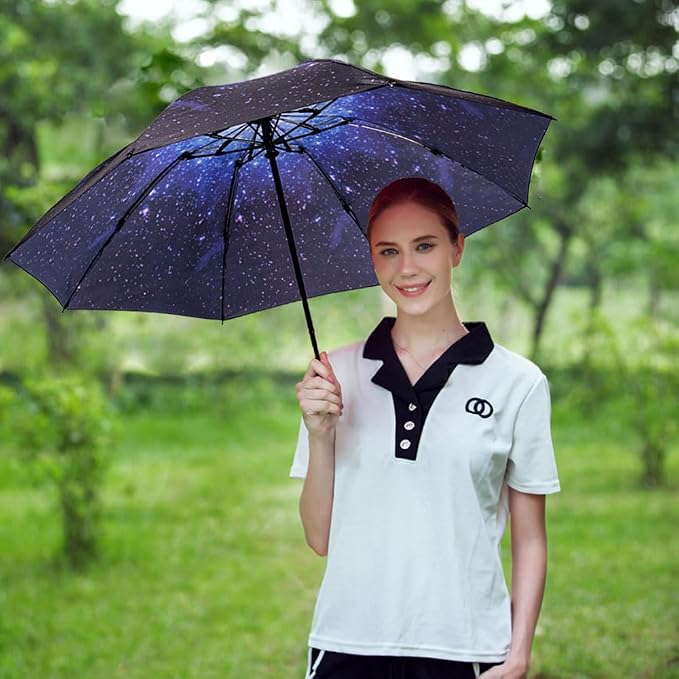 LANBRELLA Compact Reverse Folding Umbrella Auto Windproof Travel Umbrella - Image 2