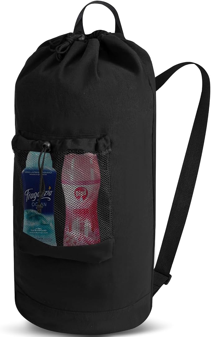 Canvas backpack laundry bag, laundry backpack by NAHADS