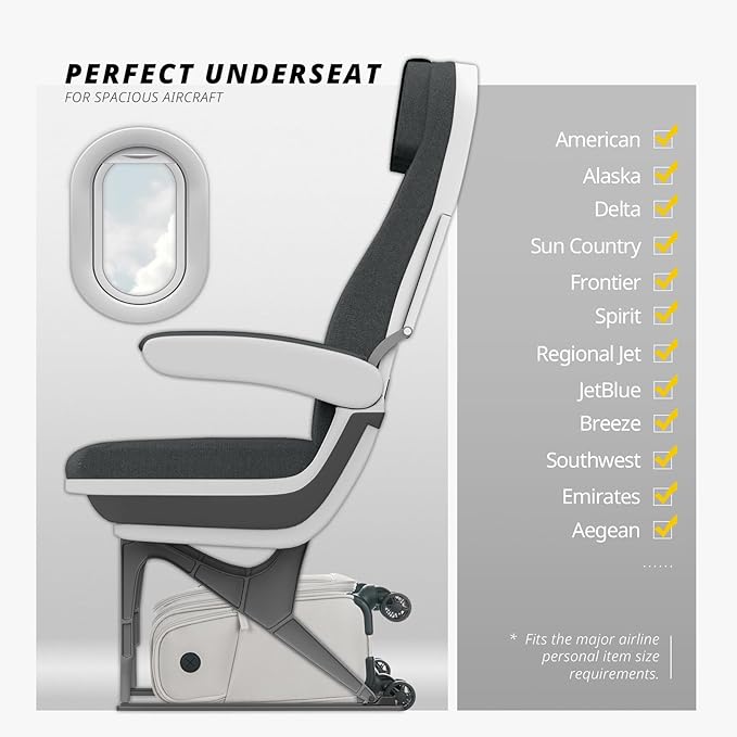 Verage Under Seat Luggage with Wheels, Softside Small Suitcase Spinner Carry On - Image 3