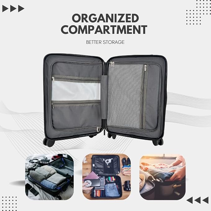 20-Inch Hardside Carry-On Luggage - Image 4
