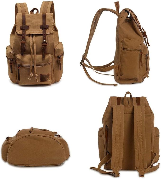 AUGUR High Capacity Canvas Vintage Backpack - Image 4