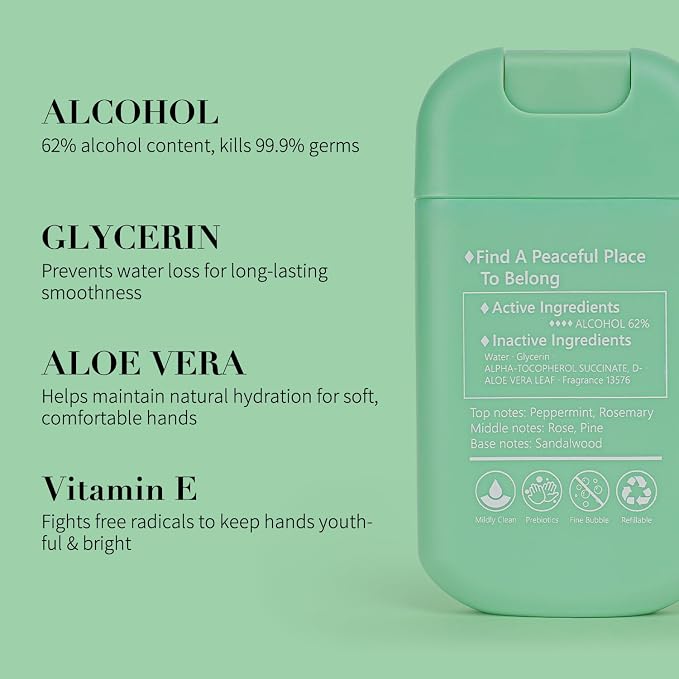 Power Mist Hand Sanitizer Spray, Scented Hydrating Hand Sanitizers Travel Size - Image 4
