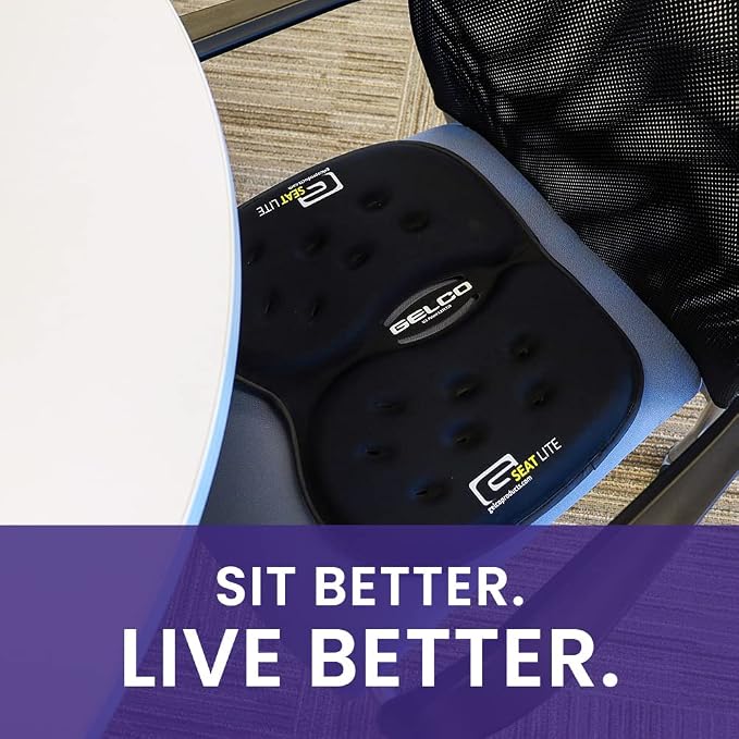 LITE Travel Gel Foam Cushion | Back Pain, Pressure Relief | Relieves Tailbone - Image 6