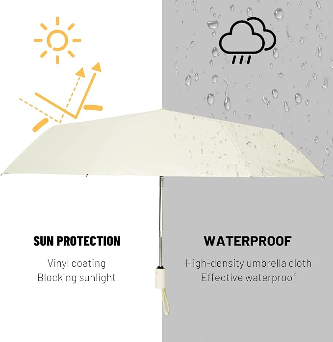 SY COMPACT Umbrella Automatic Travel Waterproof Light Folding Umbrellas Easy - Image 6