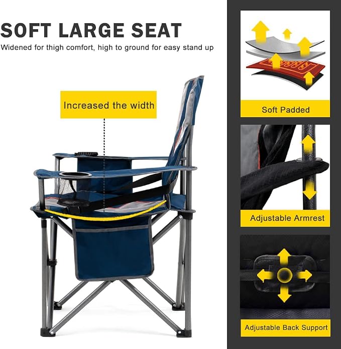 FAIR WIND Oversized Fully Padded Camping Chair - Image 6