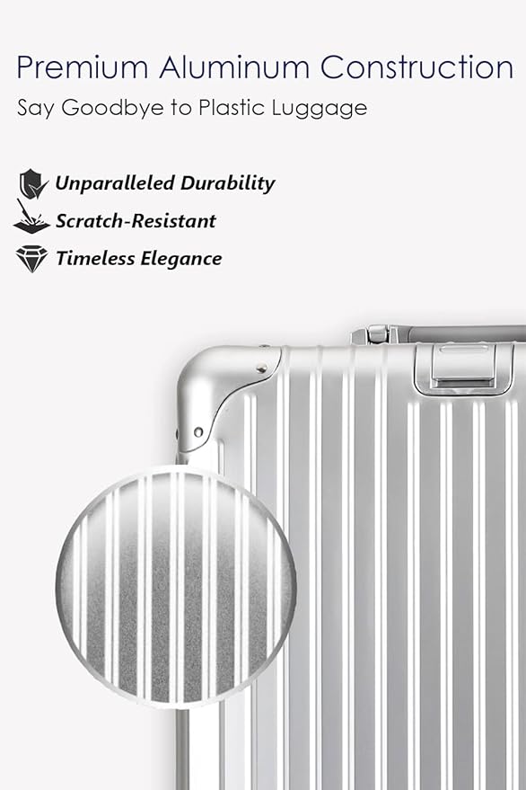 HotWay 24 Inch All Aluminum Checked In Luggage - Image 3