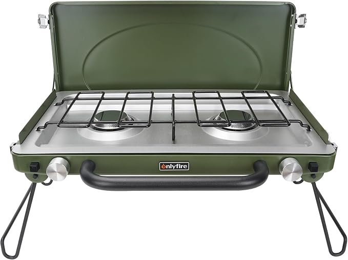 ONLYFIRE Portable Camping Stove 2-Burner, Propane Camp Stove by OnlyfireOutdoorLiving