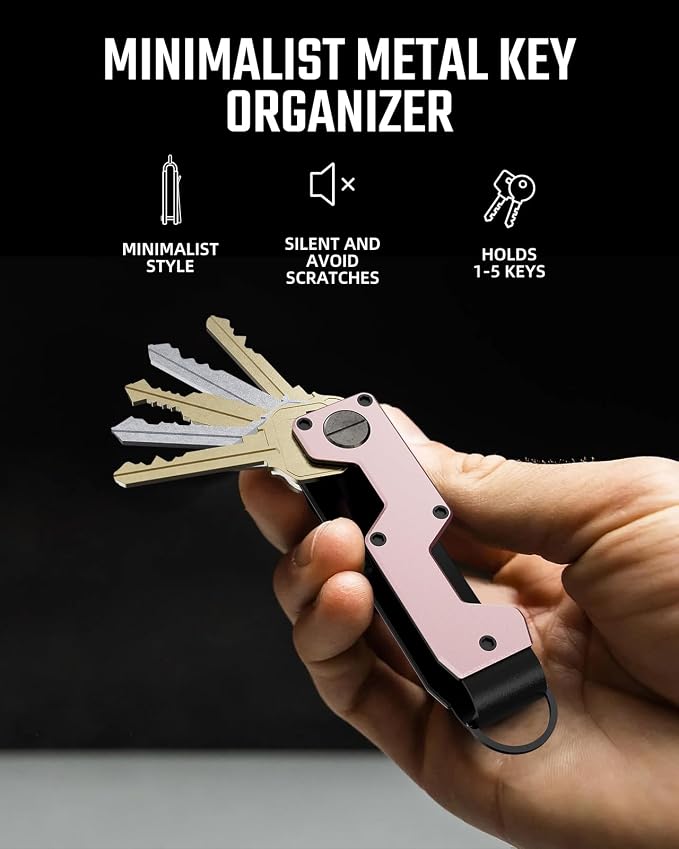 Key Organizer Compact Key Holder Metal Key Chain Minimalist key case key holder - Image 3