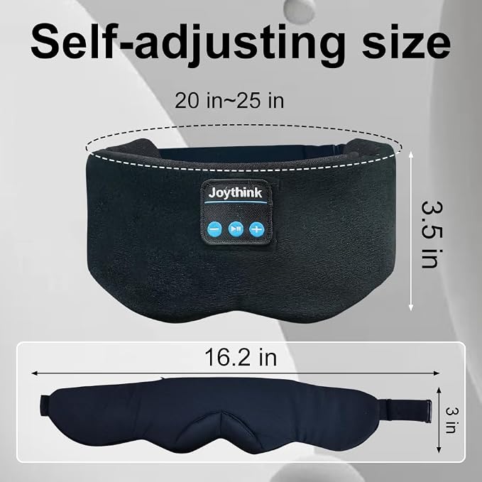 Joythink Sleep Mask Headphones Silk Wireless Bluetooth Headband Eye Mask - Image 6