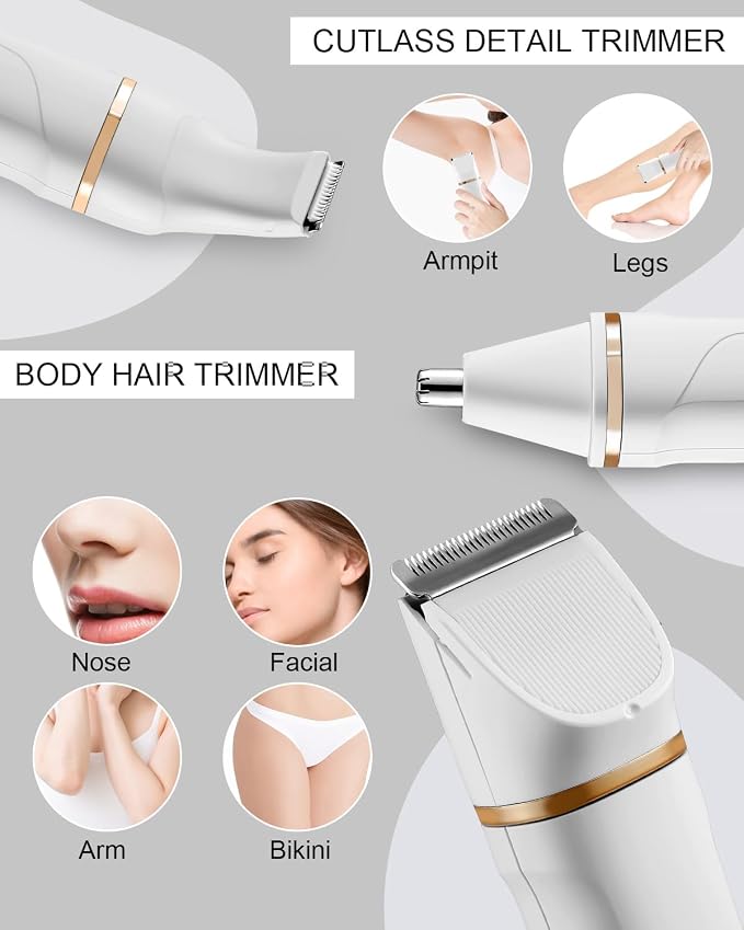 AREYZIN Bikini Trimmer for Women Painless Electric Razor for Women, 3 in 1 - Image 2