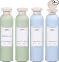 ASEVAT 8.8oz 4Pcs Plastic Refillable Travel Shampoo And Conditioner Bottles by ASEVAT