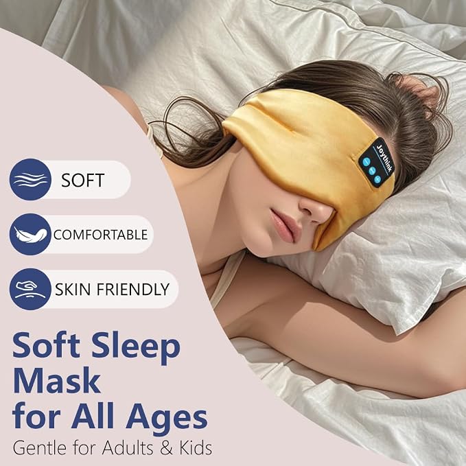 Joythink Sleep Headphones Bluetooth Sleep Mask Silk Headband Earphones - Image 5