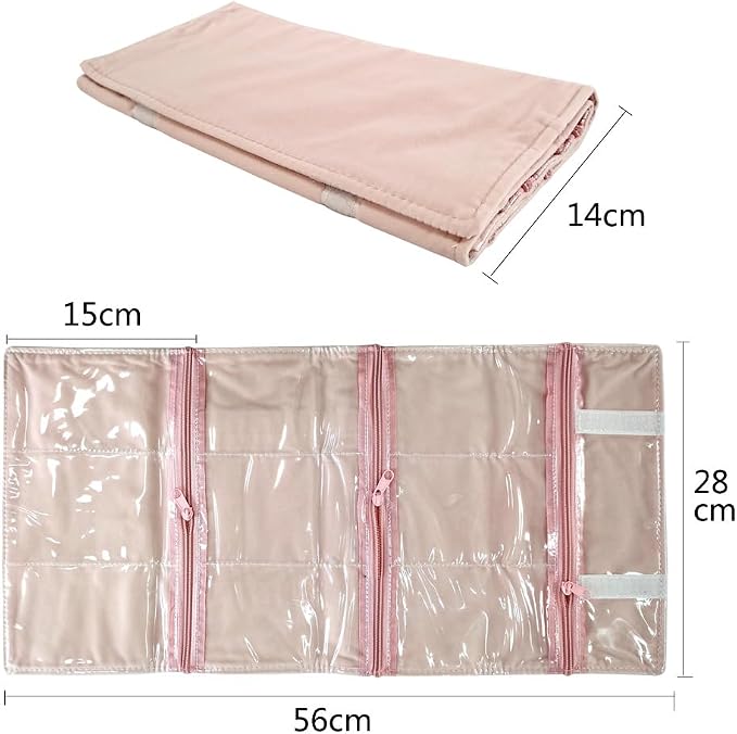 Travel Jewelry Roll Bag Portable Organizer Pouch - Image 2