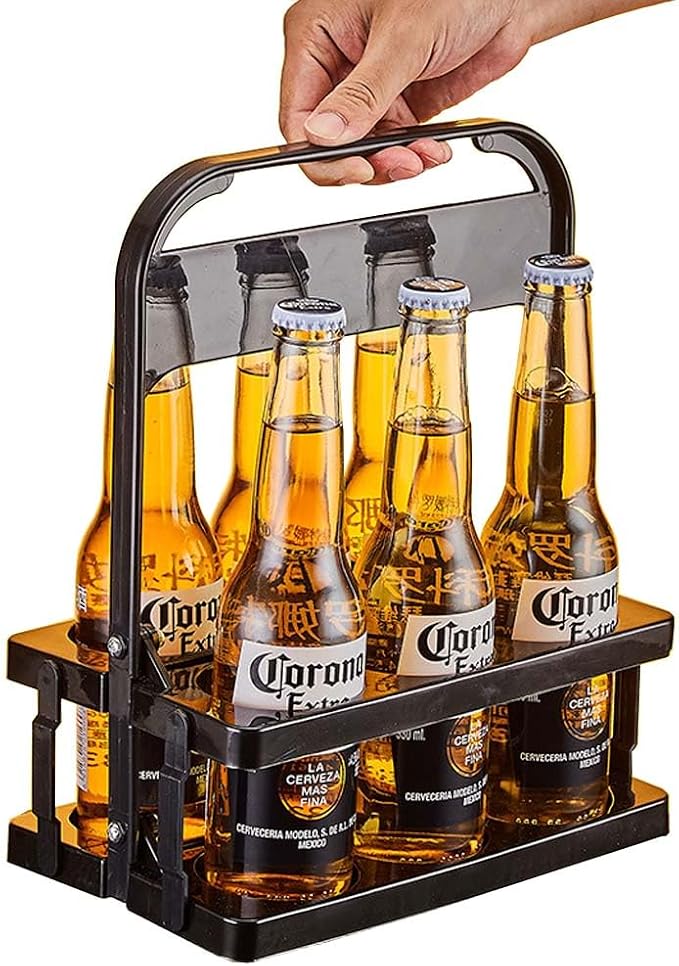 Plastic Foldable Cup Holder, 13 inches, Holds 6 Beverages, Portable - Image 2