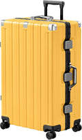 Krute Luggage 28 Inch Aluminum Frame Luggages TSA Lock No Zipper Checked by Krute