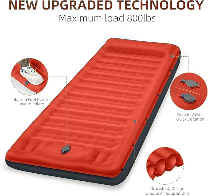 Camping Sleeping Pad, Extra Thick 5 Inch Camping Mat - Image 5