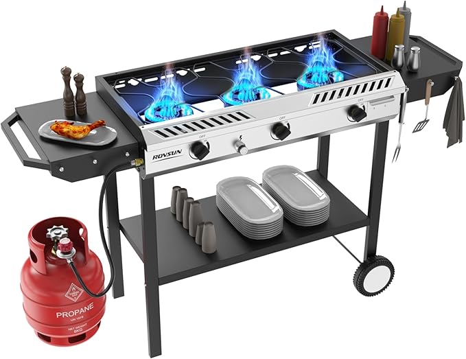 ROVSUN 3 Burner Outdoor Propane Gas Stove by ROVSUN