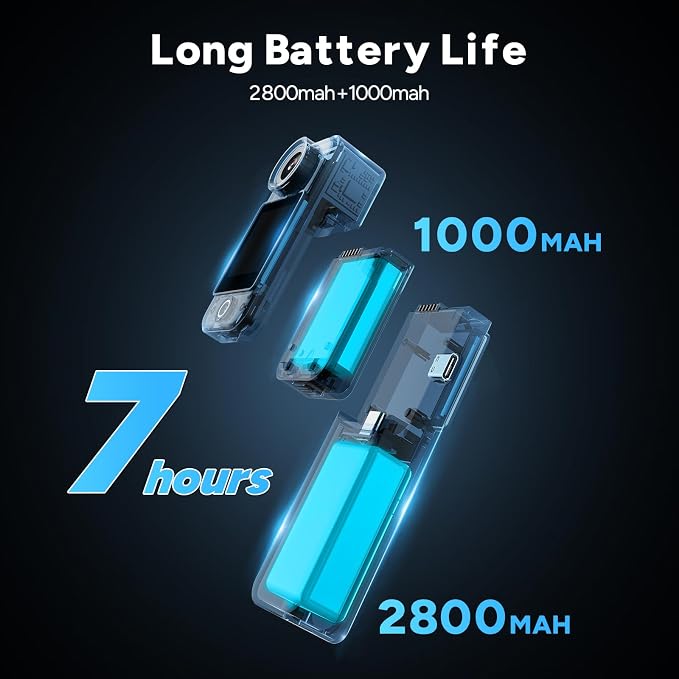SJCAM C300 Pocket Action Camera 4K, 7Hour Power, 6-Axis Stabilization, - Image 4