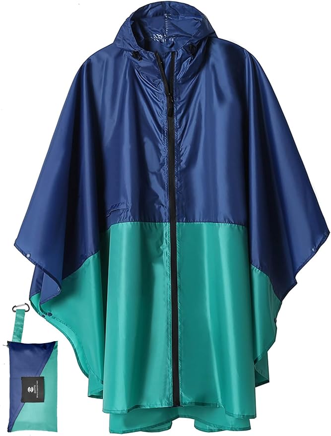 SaphiRose Unisex Rain Poncho Raincoat Hooded by SaphiRose