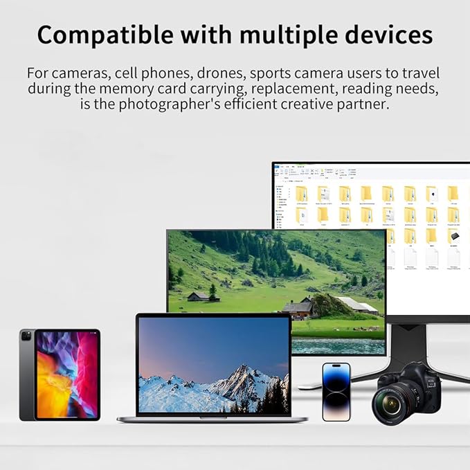 2 in 1 Micro SD Card Reader Case TF Card Holder Carrying Case, Dual Card Reader - Image 6