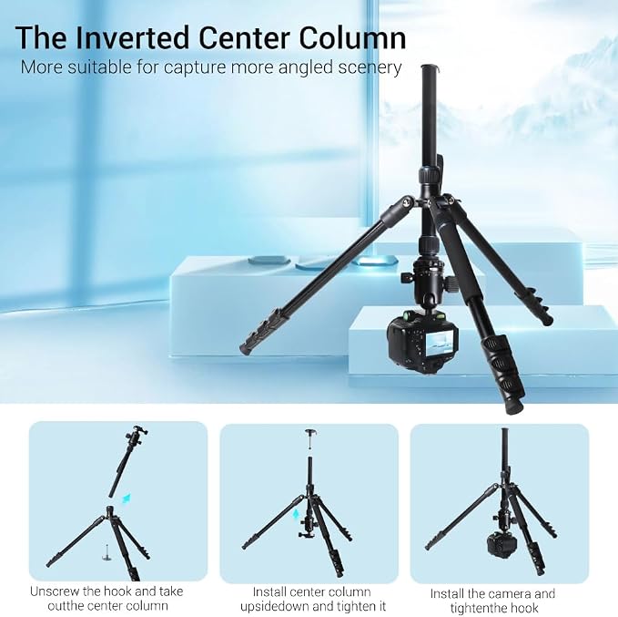 71" Camera Lightweight Foldable Aluminum Tripod & Monopod - Image 8