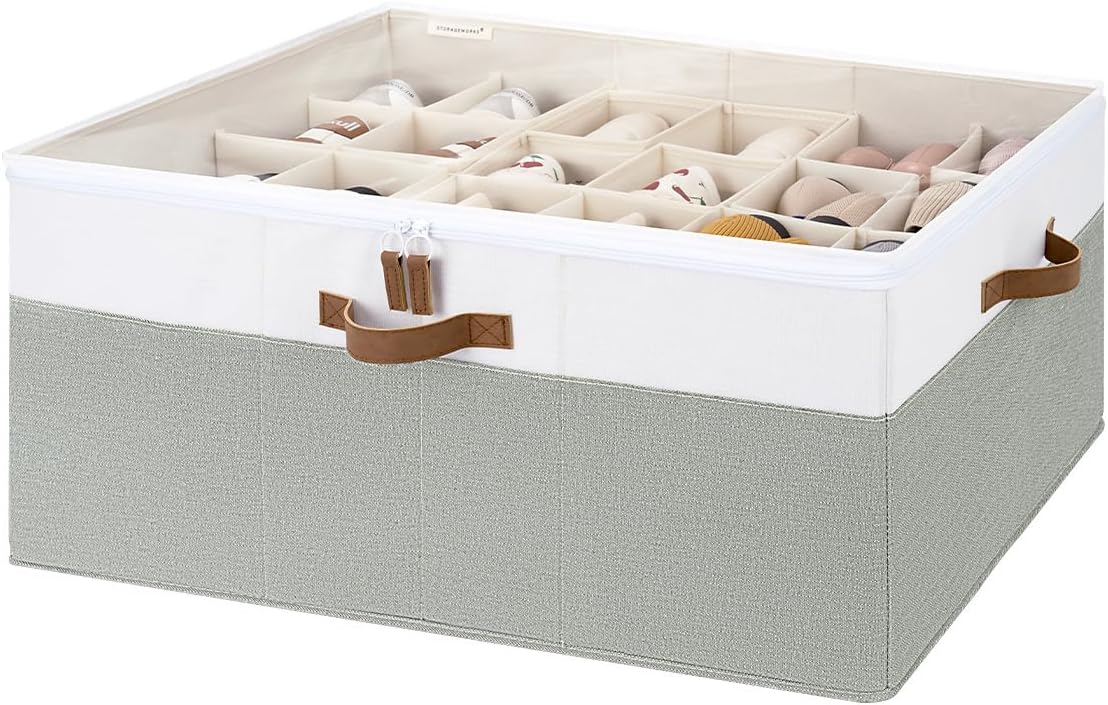 StorageWorks Shoe Organizer for Closet, Fits up to 24 Pairs, Shoe Cubby Storage by StorageWorks