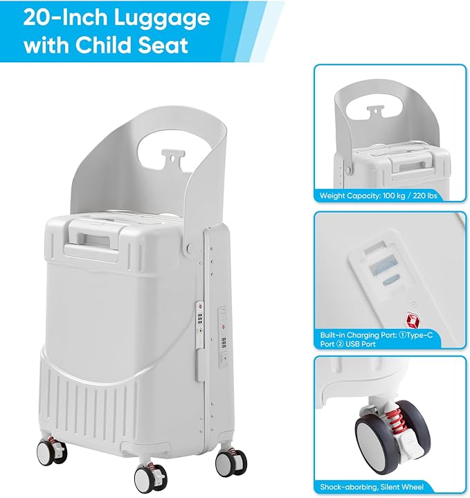 20 Inch Ride on Luggage With Seat - Image 3