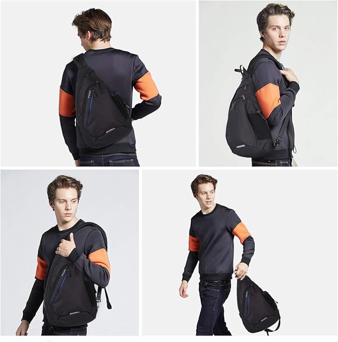 mixi Sling Bag Men Backpack Unisex One Shoulder Bag Hiking Travel Backpack - Image 6