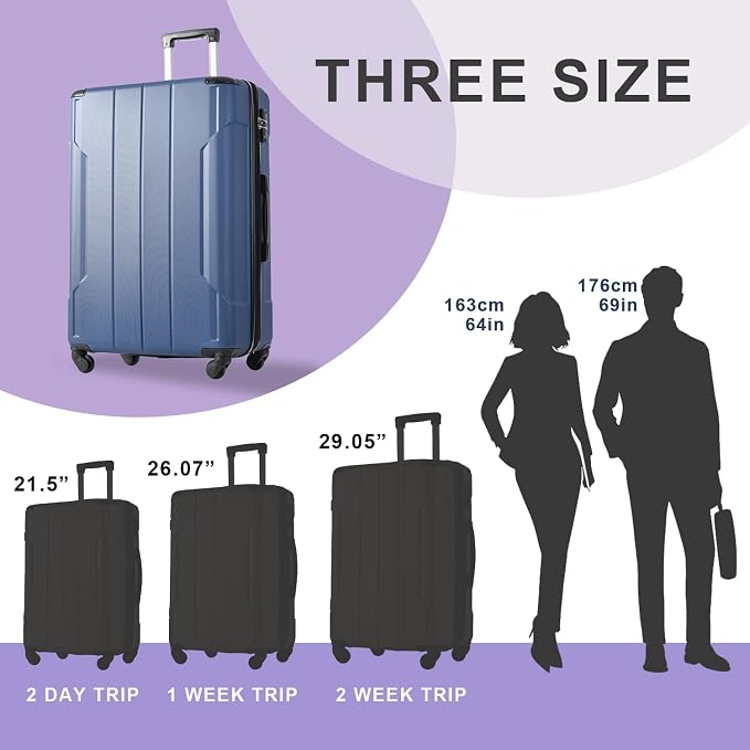 Merax 28 Inch Checked-Large Luggage - Image 6