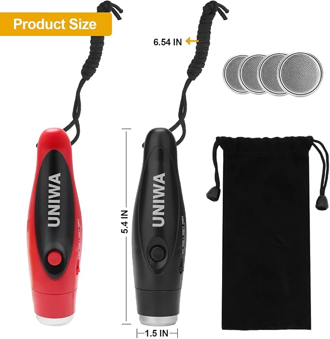UNIWA Electronic Whistles, 2 Pack Handheld 3 Tone High Volume Electric Whistle - Image 7