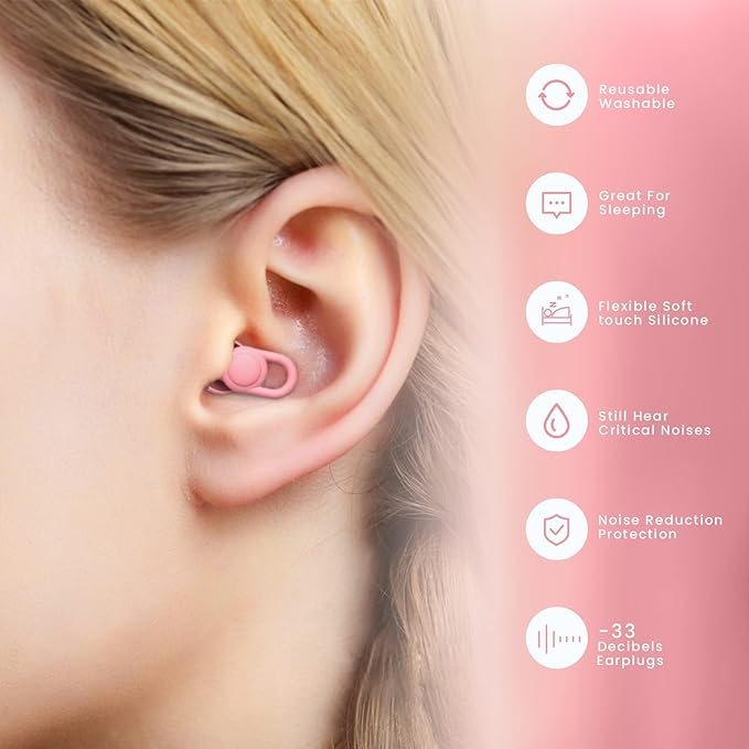Silicone Reusable Soft Comfortable Earplugs - Image 4