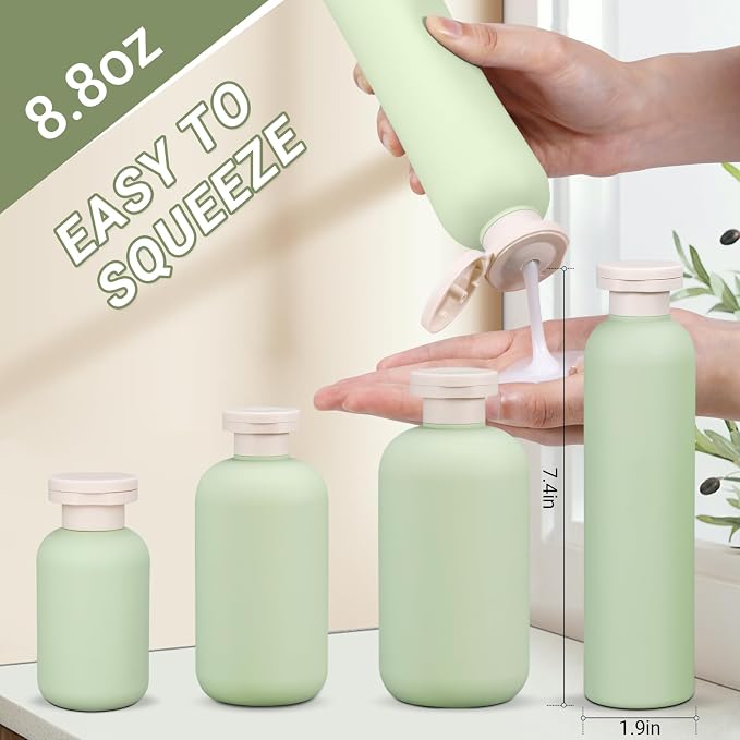 ASEVAT 8.8 oz Plastic Leak Proof Travel Bottles - Image 2