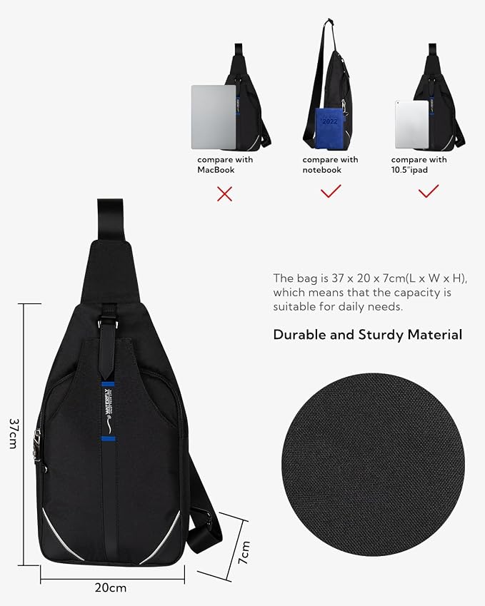 WATERFLY Small Crossbody Sling Backpack Anti Theft Backpack - Image 2