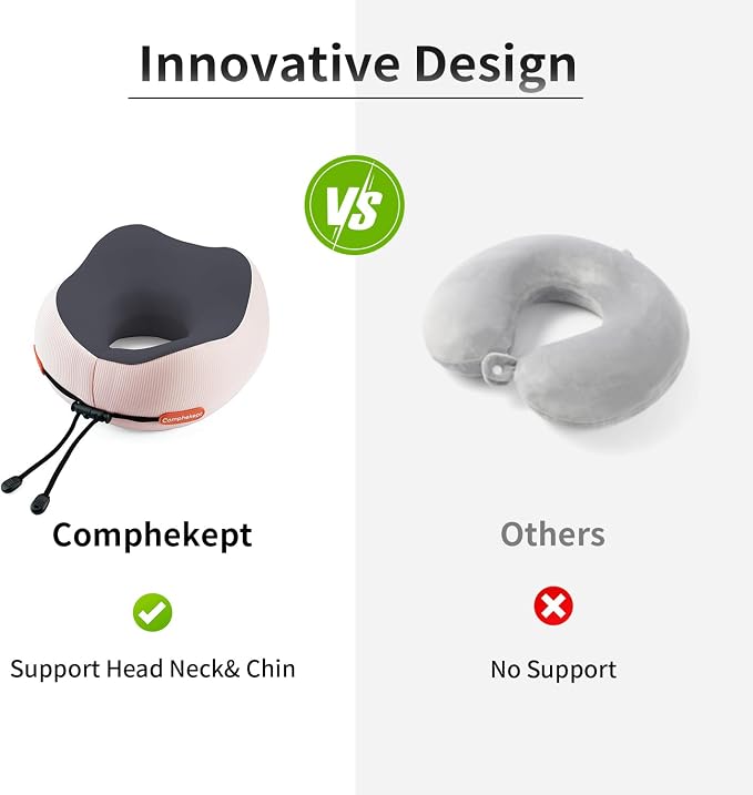 Thickened Travel Neck Pillow for Airplanes for Women, Adjustable Right Amount - Image 7