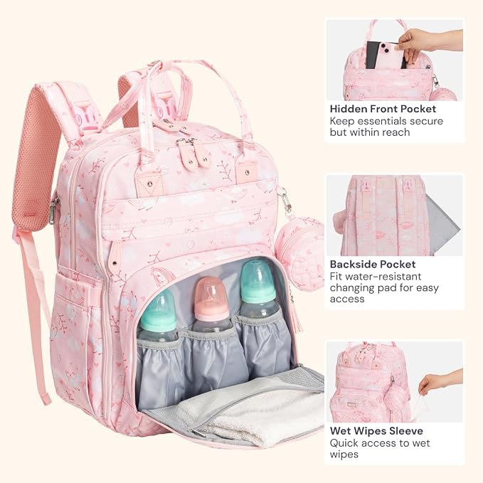 BabbleRoo Diaper Bag Backpack - Image 5