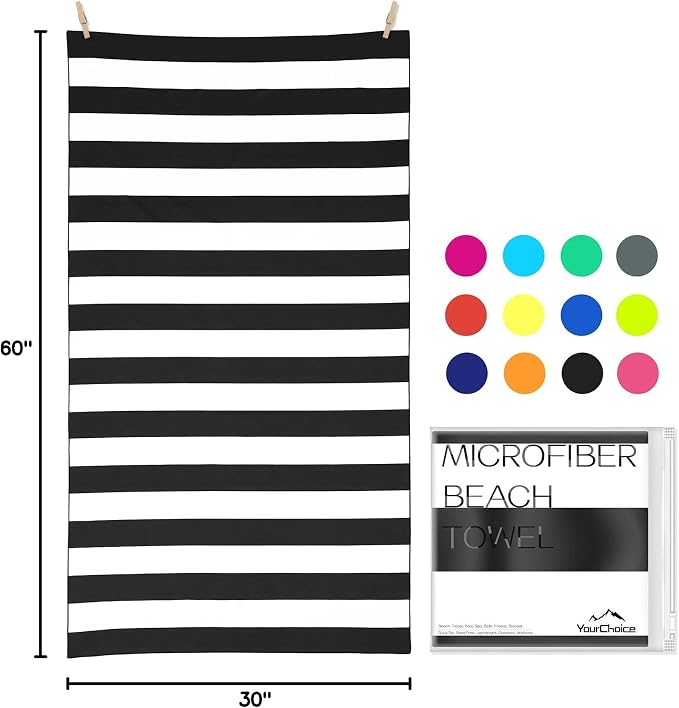 Your Choice Microfiber Quick Dry Sand-Free Beach Towel - Image 5