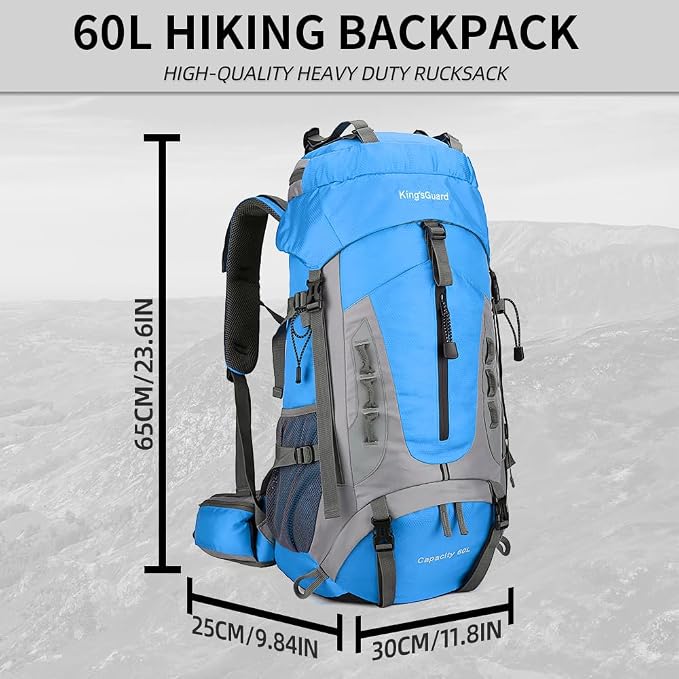 King'sGuard 60L Hiking Backpack Lightweight Camping Backpack - Image 5