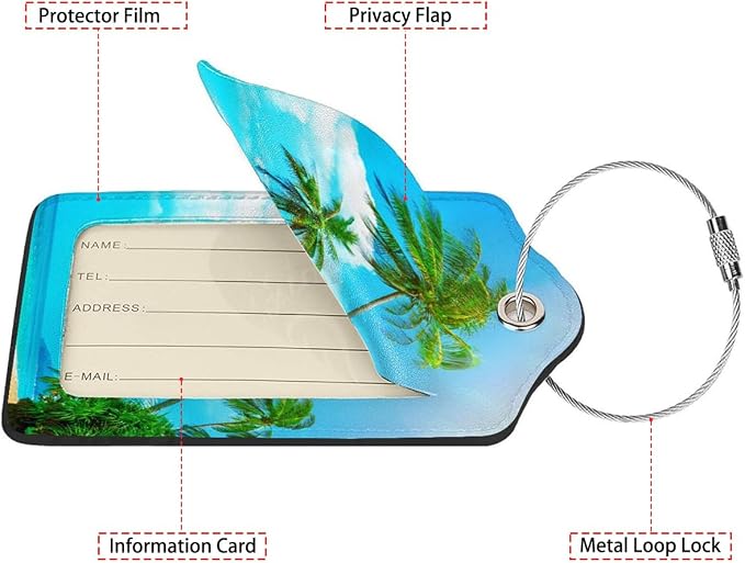 Swaying Palm Trees 2-Pack Luggage Tags - Image 2