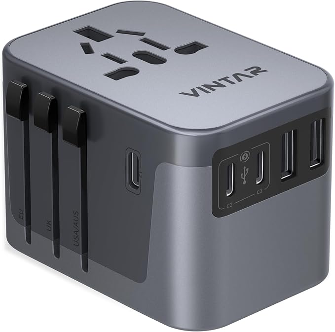Universal Travel Adapter, VINTAR International Power Adapter by VINTAR
