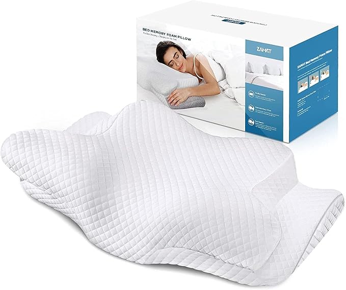 ZAMAT Adjustable Cervical Memory Foam Pillow, Odorless Neck Pillows by ZAMAT