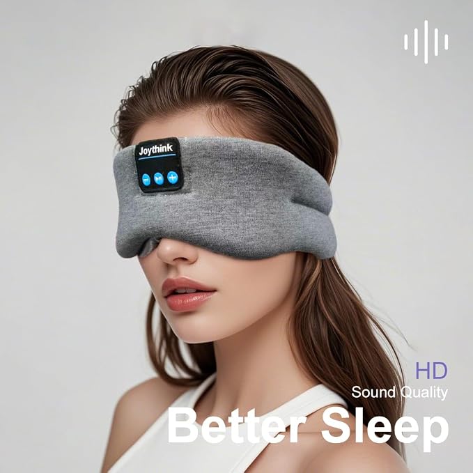 Joythink Sleep Mask Headphones Silk Wireless Bluetooth Headband Eye Mask - Image 3
