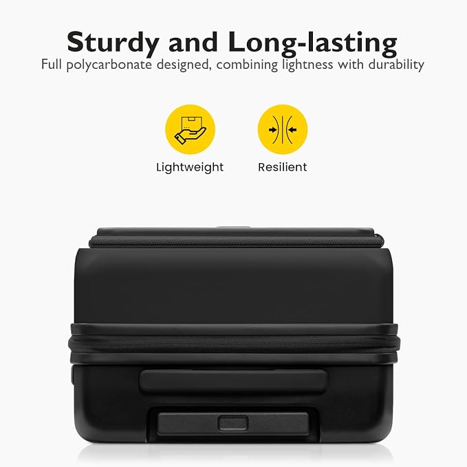 LEVEL8 Top Opening Carry on Luggage Expandable, Large Suitcases - Image 6