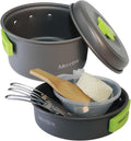 MEETSUN Lightweight Backpacking Cookware Set, Aluminum Camp Cooking Set by MEETSUN