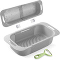 Extended Long Over the Sink Colander, Wash Vegetables Fruits Collapsible by BlueMuumy