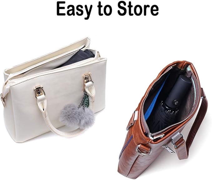 PFFY 2 Packs Travel Umbrella Windproof Auto Open & Close Collapsible Folding - Image 5