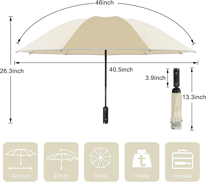 Lejorain Inside Out Umbrella Folding - Image 2